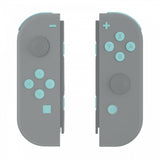 eXtremeRate Light Cyan Replacement ABXY Direction Keys SR SL L R ZR ZL Trigger Buttons Springs, Full Set Buttons Repair Kits with Tools for NS Switch JoyCon & OLED JoyCon - JoyCon Shell NOT Included - AJ228