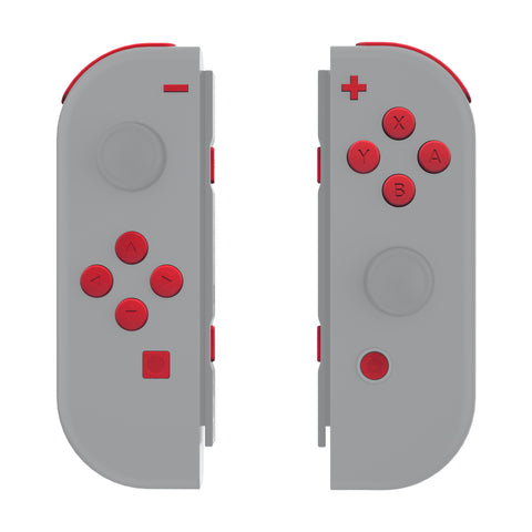 eXtremeRate Passion Red Replacement ABXY Direction Keys SR SL L R ZR ZL Trigger Buttons Springs, Full Set Buttons Repair Kits with Tools for NS Switch JoyCon & OLED JoyCon - JoyCon Shell NOT Included - AJ231