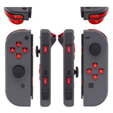 eXtremeRate Chrome Red Glossy Replacement ABXY Direction Keys SR SL L R ZR ZL Trigger Buttons Springs, Full Set Buttons Repair Kits with Tools for NS Switch JoyCon & OLED JoyCon - JoyCon Shell NOT Included - AJ303