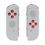 eXtremeRate Chrome Red Glossy Replacement ABXY Direction Keys SR SL L R ZR ZL Trigger Buttons Springs, Full Set Buttons Repair Kits with Tools for NS Switch JoyCon & OLED JoyCon - JoyCon Shell NOT Included - AJ303