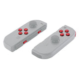 eXtremeRate Chrome Red Glossy Replacement ABXY Direction Keys SR SL L R ZR ZL Trigger Buttons Springs, Full Set Buttons Repair Kits with Tools for NS Switch JoyCon & OLED JoyCon - JoyCon Shell NOT Included - AJ303