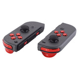 eXtremeRate Chrome Red Glossy Replacement ABXY Direction Keys SR SL L R ZR ZL Trigger Buttons Springs, Full Set Buttons Repair Kits with Tools for NS Switch JoyCon & OLED JoyCon - JoyCon Shell NOT Included - AJ303