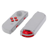 eXtremeRate Chrome Red Glossy Replacement ABXY Direction Keys SR SL L R ZR ZL Trigger Buttons Springs, Full Set Buttons Repair Kits with Tools for NS Switch JoyCon & OLED JoyCon - JoyCon Shell NOT Included - AJ303
