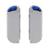 eXtremeRate Chrome Blue Glossy Replacement ABXY Direction Keys SR SL L R ZR ZL Trigger Buttons Springs, Full Set Buttons Repair Kits with Tools for NS Switch JoyCon & OLED JoyCon - JoyCon Shell NOT Included - AJ304