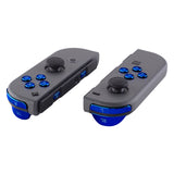 eXtremeRate Chrome Blue Glossy Replacement ABXY Direction Keys SR SL L R ZR ZL Trigger Buttons Springs, Full Set Buttons Repair Kits with Tools for NS Switch JoyCon & OLED JoyCon - JoyCon Shell NOT Included - AJ304