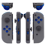 eXtremeRate Chrome Blue Glossy Replacement ABXY Direction Keys SR SL L R ZR ZL Trigger Buttons Springs, Full Set Buttons Repair Kits with Tools for NS Switch JoyCon & OLED JoyCon - JoyCon Shell NOT Included - AJ304