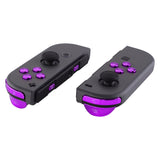 eXtremeRate Chrome Purple Glossy Replacement ABXY Direction Keys SR SL L R ZR ZL Trigger Buttons Springs, Full Set Buttons Repair Kits with Tools for NS Switch JoyCon & OLED JoyCon - JoyCon Shell NOT Included - AJ305