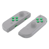 eXtremeRate Chrome Green Glossy Replacement ABXY Direction Keys SR SL L R ZR ZL Trigger Buttons Springs, Full Set Buttons Fix Kits with Tools for NS Switch JoyCon & OLED JoyCon - JoyCon Shell NOT Included - AJ306