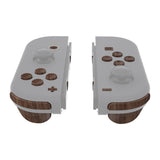 eXtremeRate Wood Grain Replacement ABXY Direction Keys SR SL L R ZR ZL Trigger Buttons Springs, Full Set Buttons Repair Kits with Tools for NS Switch JoyCon & OLED JoyCon - JoyCon Shell NOT Included - AJ601