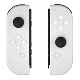 eXtremeRate Replacement Controller ABXY Direction Home Capture + - Jelly Buttons, Two-Tone White & Clear with Symbols Action Face Keys for Nintendo Switch & Switch OLED Joy-con - JoyCon NOT Included - AJ7001