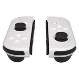 eXtremeRate Replacement Controller ABXY Direction Home Capture + - Jelly Buttons, Two-Tone White & Clear with Symbols Action Face Keys for Nintendo Switch & Switch OLED Joy-con - JoyCon NOT Included - AJ7001
