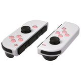 eXtremeRate Replacement Controller ABXY Direction Home Capture + - Jelly Buttons, Two-Tone Pale Red & Clear with Symbols Action Face Keys for Nintendo Switch & Switch OLED Joy-con - JoyCon NOT Included - AJ7002