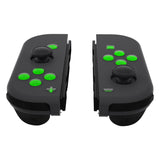 eXtremeRate Replacement Controller ABXY Direction Home Capture + - Jelly Buttons, Two-Tone Green & Clear with Symbols Action Face Keys for Nintendo Switch & Switch OLED Joy-con - JoyCon NOT Included - AJ7004