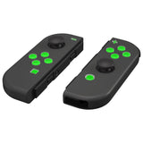 eXtremeRate Replacement Controller ABXY Direction Home Capture + - Jelly Buttons, Two-Tone Green & Clear with Symbols Action Face Keys for Nintendo Switch & Switch OLED Joy-con - JoyCon NOT Included - AJ7004