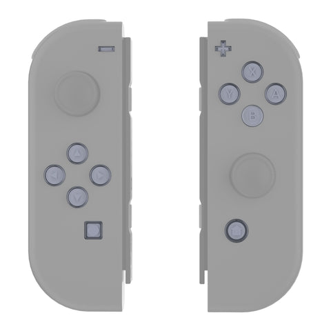 eXtremeRate Replacement Controller ABXY Direction Home Capture + - Jelly Buttons, Two-Tone New Hope Gray & Clear with Symbols Action Face Keys for Nintendo Switch & Switch OLED Joy-con - JoyCon NOT Included - AJ7005
