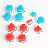 eXtremeRate Replacement Controller ABXY Direction Home Capture + - Jelly Buttons, Two-Tone New Hope Red & Blue & Clear with Symbols Action Face Keys for Nintendo Switch & Switch OLED Joy-con - JoyCon NOT Included - AJ7011