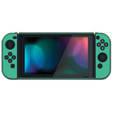 PlayVital UPGRADED Glossy Dockable Case Grip Cover for NS Switch, Ergonomic Protective Case for NS Switch, Separable Protector Hard Shell for Joycon - Chameleon Green Purple - ANSP3002