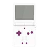 eXtremeRate DMG Grape Custom Full Set Buttons for Gameboy Advance SP, Replacement A B L R Button Power On Off Volume Button D-pad Key for GBA SP Console - Console NOT Included - ASPJ104