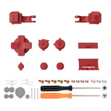eXtremeRate Monster Red Custom Full Set Buttons for Gameboy Advance SP, Replacement A B L R Button Power On Off Volume Button D-pad Key for GBA SP Console - Console NOT Included - ASPJ105