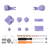 eXtremeRate 16Bits Light Violet Custom Full Set Buttons for Gameboy Advance SP, Replacement A B L R Button Power On Off Volume Button D-pad Key for GBA SP Console - Console NOT Included - ASPJ108