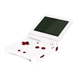 eXtremeRate Scarlet Red Custom Full Set Buttons for Gameboy Advance SP, Replacement A B L R Button Power On Off Volume Button D-pad Key for GBA SP Console - Console NOT Included - ASPJ202