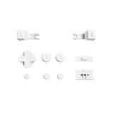 eXtremeRate White Custom Full Set Buttons for Gameboy Advance SP, Replacement A B L R Button Power On Off Volume Button D-pad Key for GBA SP Console - Console NOT Included - ASPJ203