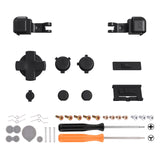eXtremeRate Black Custom Full Set Buttons for Gameboy Advance SP, Replacement A B L R Button Power On Off Volume Button D-pad Key for GBA SP Console - Console NOT Included - ASPJ205