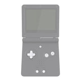 eXtremeRate Chrome Silver Glossy Custom Full Set Buttons for Gameboy Advance SP, Replacement A B L R Button Power On Off Volume Button D-pad Key for GBA SP Console - Console NOT Included - ASPJ302