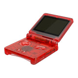 IPS Ready Upgraded eXtremeRate Clear Red Custom Replacement Housing Shell for Gameboy Advance SP GBA SP – Compatible with Both IPS & Standard LCD – Console & Screen NOT Included - ASPM5002