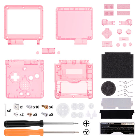 IPS Ready Upgraded eXtremeRate Cherry Pink Custom Replacement Housing Shell for Gameboy Advance SP GBA SP – Compatible with Both IPS & Standard LCD – Console & Screen NOT Included - ASPM5007