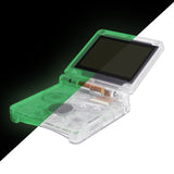 IPS Ready Upgraded eXtremeRate Glow in Dark - Green Custom Replacement Housing Shell for Gameboy Advance SP GBA SP – Compatible with Both IPS & Standard LCD – Console & Screen NOT Included - ASPM5008