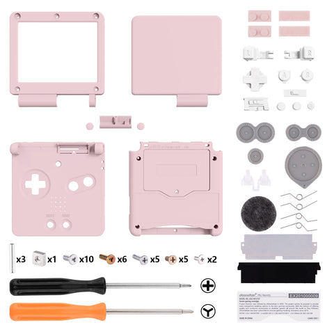 eXtremeRate IPS Ready Upgraded Cherry Blossoms Pink Custom Replacement Housing Shell for Gameboy Advance SP GBA SP – Compatible with Both IPS & Standard LCD – Console & Screen NOT Included - ASPP3003