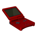 eXtremeRate IPS Ready Upgraded Scarlet Red Soft Touch Custom Replacement Housing Shell for Gameboy Advance SP GBA SP – Compatible with Both IPS & Standard LCD – Console & Screen NOT Included - ASPP3004