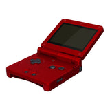 eXtremeRate IPS Ready Upgraded Scarlet Red Soft Touch Custom Replacement Housing Shell for Gameboy Advance SP GBA SP – Compatible with Both IPS & Standard LCD – Console & Screen NOT Included - ASPP3004