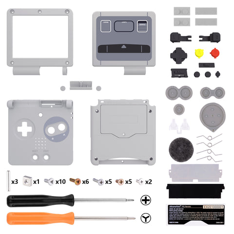 eXtremeRate IPS Ready Upgraded SFC SNES Classic EU Style Custom Replacement Housing Shell for Gameboy Advance SP GBA SP – Compatible with Both IPS & Standard LCD – Console & Screen NOT Included - ASPY004