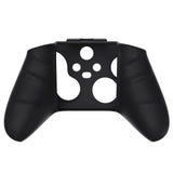 PlayVital Black Pure Series Anti-Slip Silicone Cover Skin for Xbox Series X Controller, Soft Rubber Case Protector for Xbox Series S Controller with Black Thumb Grip Caps - BLX3001