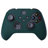 PlayVital Racing Green Pure Series Anti-Slip Silicone Cover Skin for Xbox Series X Controller, Soft Rubber Case Protector for Xbox Series S Controller with Black Thumb Grip Caps - BLX3004