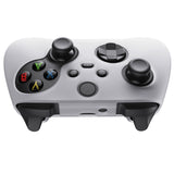 PlayVital Transparent Clear White Pure Series Anti-Slip Silicone Cover Skin for Xbox Series X/S Controller, Soft Rubber Case Protector for Xbox Series X/S Controller with Clear White Thumb Grip Caps - BLX3016