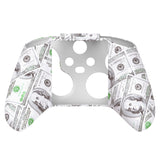 PlayVital 100 Cash Money Dollar Pattern Silicone Cover Skin wtih Thumb Grip Caps for Xbox Series X/S Controller - BLX3022