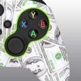 PlayVital 100 Cash Money Dollar Pattern Silicone Cover Skin wtih Thumb Grip Caps for Xbox Series X/S Controller - BLX3022