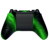 PlayVital Two Tone Green & Black Camouflage Anti-Slip Silicone Cover Skin for Xbox Series X Controller, Soft Rubber Case Protector for Xbox Series S Controller with Black Thumb Grip Caps - BLX3023