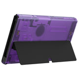 eXtremeRate Clear Atomic Purple Console Back Plate DIY Replacement Housing Shell Case for Nintendo Switch OLED Console – JoyCon Shell & Kickstand NOT Included - BNSOM5002