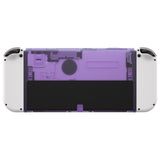 eXtremeRate Clear Atomic Purple Console Back Plate DIY Replacement Housing Shell Case for Nintendo Switch OLED Console – JoyCon Shell & Kickstand NOT Included - BNSOM5002