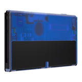 eXtremeRate Clear Blue Console Back Plate DIY Replacement Housing Shell Case for Nintendo Switch OLED Console – JoyCon Shell & Kickstand NOT Included - BNSOM5006