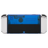 eXtremeRate Clear Blue Console Back Plate DIY Replacement Housing Shell Case for Nintendo Switch OLED Console – JoyCon Shell & Kickstand NOT Included - BNSOM5006