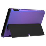eXtremeRate Chameleon Purple Blue Soft Touch Console Back Plate DIY Replacement Housing Shell Case for Nintendo Switch OLED Console – JoyCon Shell & Kickstand NOT Included - BNSOP3001