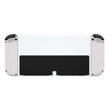 eXtremeRate White Console Back Plate DIY Replacement Housing Shell Case for Nintendo Switch OLED Console – JoyCon Shell & Kickstand NOT Included - BNSOP3005