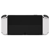 eXtremeRate Black Soft Touch Console Back Plate DIY Replacement Housing Shell Case for Nintendo Switch OLED Console – JoyCon Shell & Kickstand NOT Included - BNSOP3006