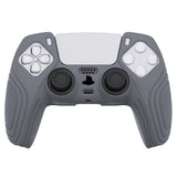 PlayVital Samurai Edition Gary Anti-slip Controller Grip Silicone Skin, Ergonomic Soft Rubber Protective Case Cover for PlayStation 5 PS5 Controller with Black Thumb Stick Caps - BWPF006