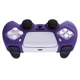 PlayVital Samurai Edition Purple Anti-slip Controller Grip Silicone Skin, Ergonomic Soft Rubber Protective Case Cover for PlayStation 5 PS5 Controller with Black Thumb Stick Caps - BWPF007